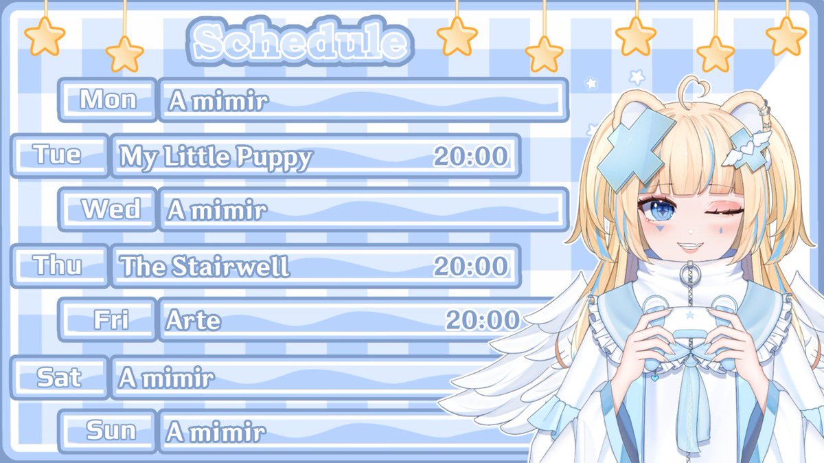 ⋆˚࿔ Livezitas da semana 𝜗𝜚˚⋆

Primeiras lives do ano 🩵

Lives aqui: twitch.tv/nicky_hime 🤍

#vtuber #vtuberbr