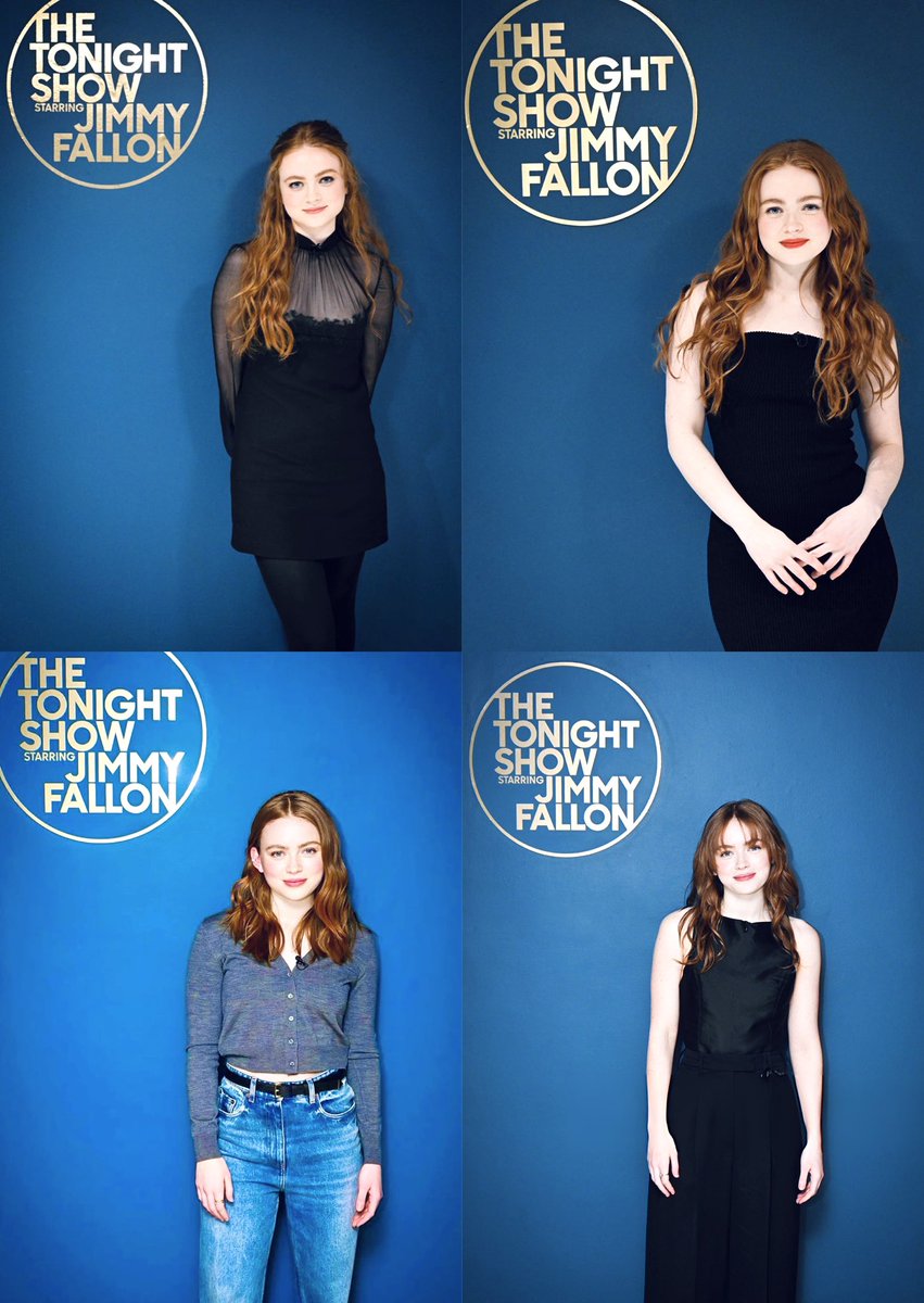 sinkfeeds's tweet image. sadie sink at the tonight show through the years