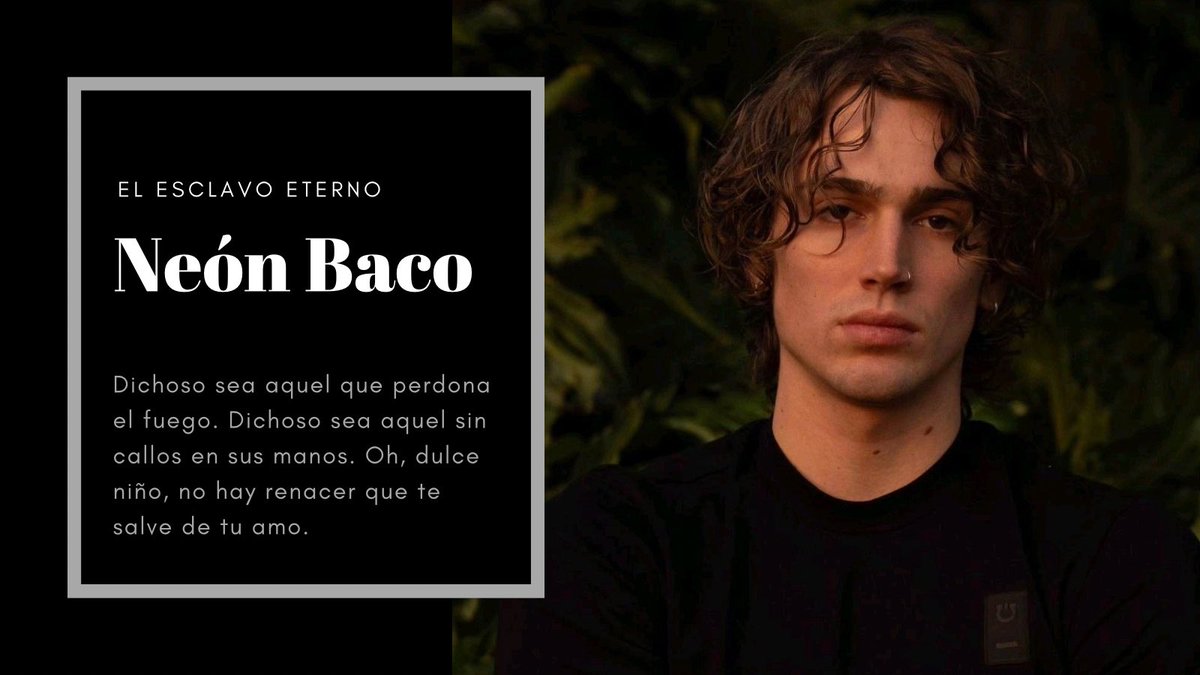 NEONHEFESTO's tweet photo. ⠀ 

                           𝑵𝑬𝑶𝑵 𝑩𝑨𝑪𝑶
                                  17.
                           Hefesto’s kid.

# PJO!rol https://t.co/pTtinTLT9K