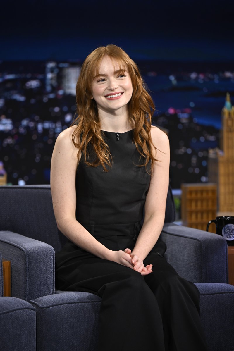 .<a href="/SadieSink/">Sadie Sink</a> is here to talk Season 5 of <a href="/Stranger_Things/">stranger things</a> tonight! #StrangerThingsOnFallon #FallonTonight