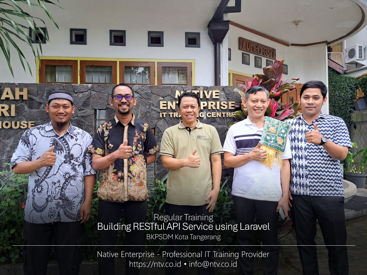 nativeent's tweet photo. https://t.co/5syShbQn6F

Building RESTful API Service using Laravel Training bersama BKPSDM Tangerang Kota https://t.co/OQzfgKzbkg