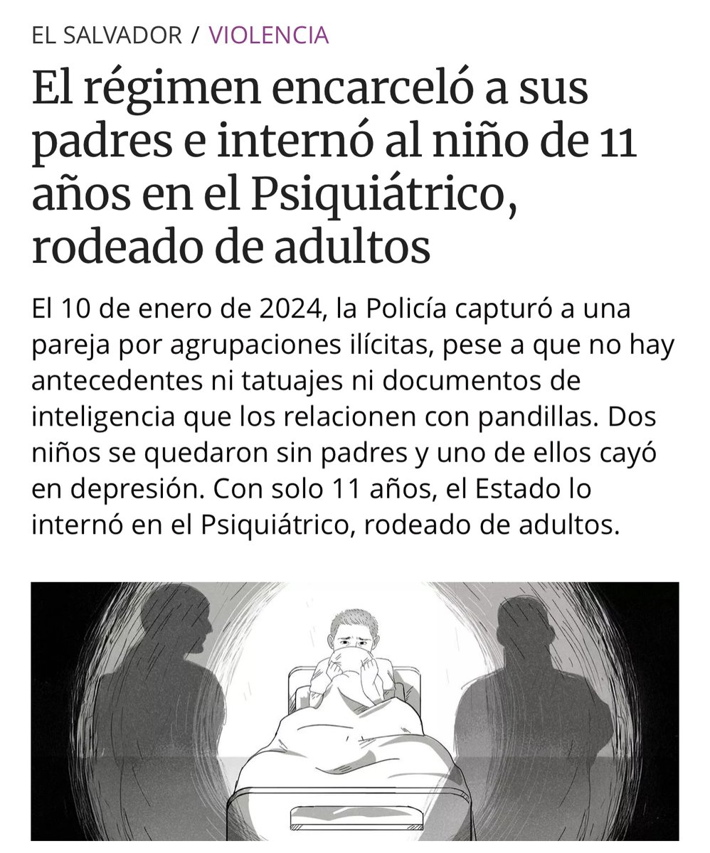 🤬 <a href="/CONAPINA_sv/">CONAPINA</a> no “falló”, <a href="/CONAPINA_sv/">CONAPINA</a> le cagó la vida a un niño.

Agarraron a un niño de 11 años, deprimido porque le metieron presos a los padres sin pruebas, y lo tiraron a un psiquiátrico SIN VERLO, SIN EVALUARLO, SIN DIAGNÓSTICO.

Eso no es trámite mal hecho.
Es crueldad