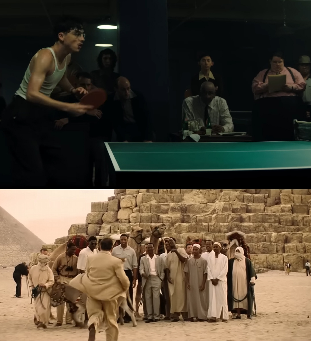 redapples's tweet image. MARTY SUPREME is phenomenal.
As a bonus for basketball fans, George Gervin, Tracy McGrady, Kemba Walker, and this wild Knicks fan are in it.

Chalamet said Joe Johnson was flown out, but he never showed up to the set 😂