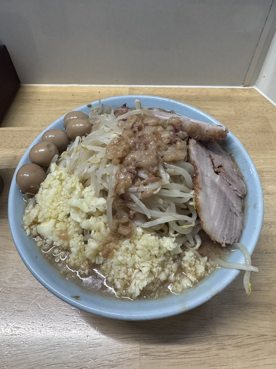 【ニンニクマシマシ⭐︎】 密かに年末食べてたラーメン 俺の生きる道白山店 野菜マシ、 ニンニク
