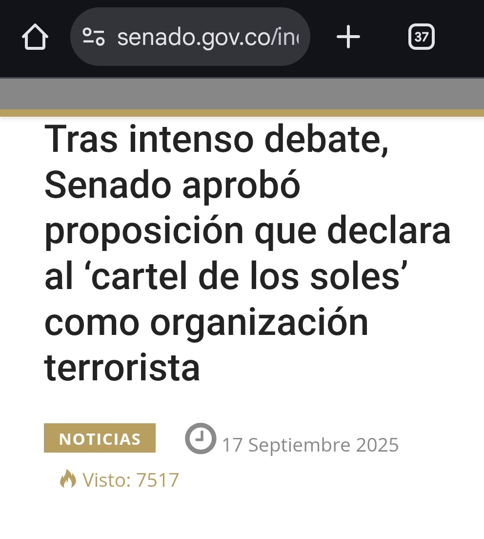 🚨 Estados Unidos ya NO considera que el «Cartel de los Soles» exista.

Y pensar que acá toda la oposición, muchos de "centro" y  hasta un par de petristas votaron para "declarar terrorista" a una organización imaginaria, inventada excusivamente para saquear Venezuela.

¡Qué oso!