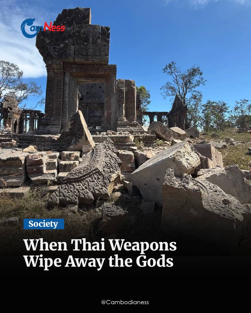 TTNEnglish's tweet photo. Ancient Khmer temples are far from plain-looking monuments. They exhibit an enormous number of sculptural motifs and revered religious imagery, as well as stories of human life.

However, Thailand’s indiscriminate attack along the Cambodian border has destroyed many parts of the temples, undermining people’s faith across generations, damaging a UNESCO site, and underestimating the global effort to maintain peace. 

Read more:

https://t.co/PWPeQxML6F
