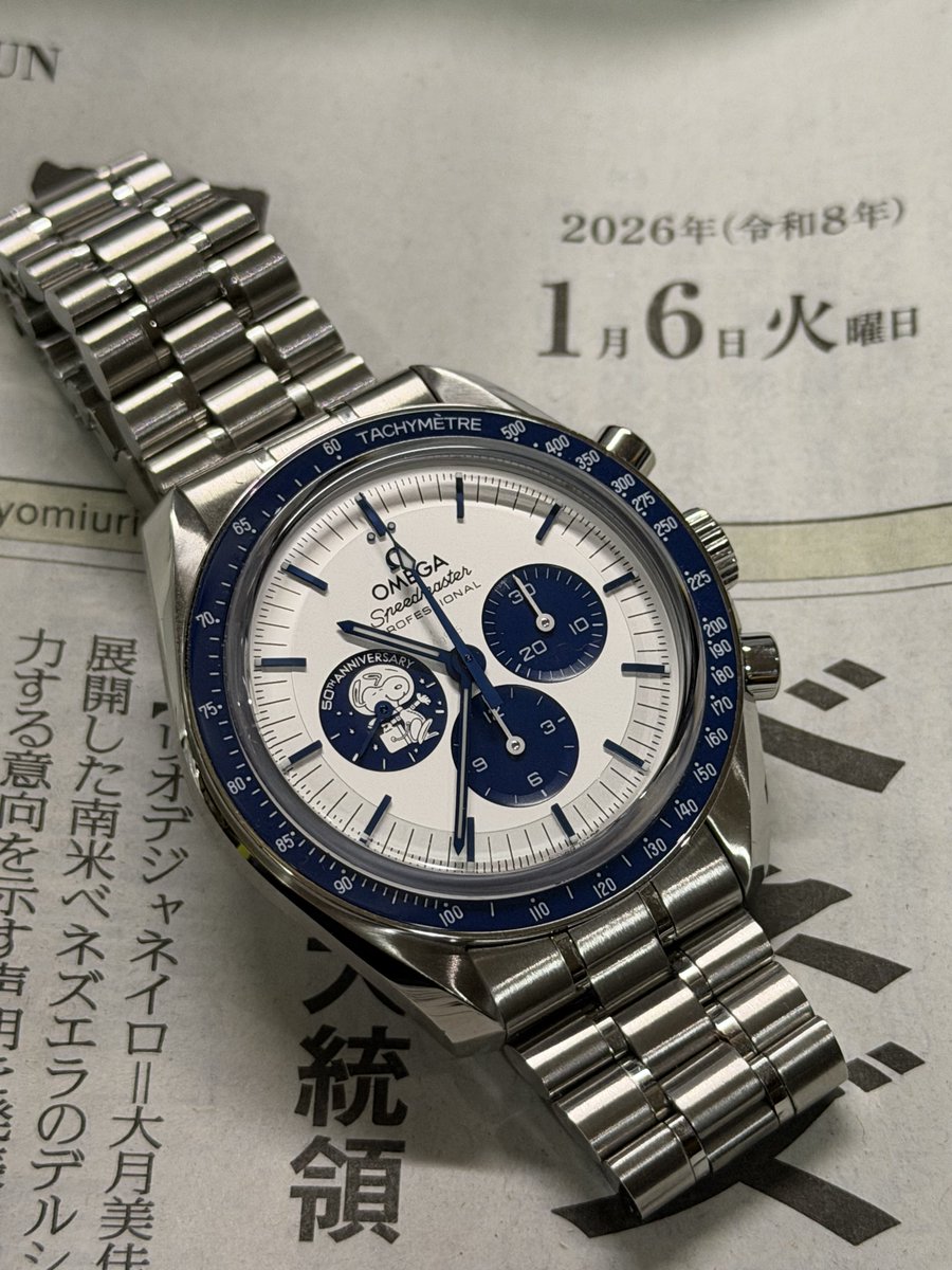 rc30kai's tweet photo. 令和8年1月6日
2026年度初火曜日 本日火曜日
毎週火曜日 は #SPEEDYTUESDAY
#スピーディーチューズデー
本日の腕時計 SpeedMasterApollo13
#SilverSnoopy スヌーピーアワード2020
#SpeedMasterSnoopy #31032425002001 https://t.co/heXOf44O2R