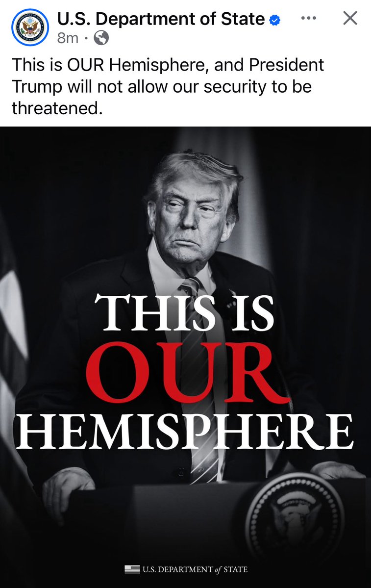 Well, I am now waiting for China to claim our hemisphere... 🤦🏻‍♀️