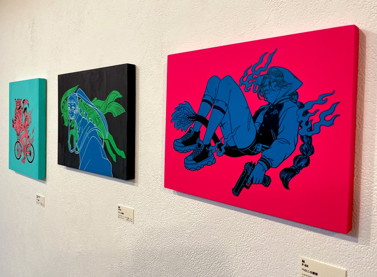 本日から!展示初めです〜 新作の版画作品を展示しています