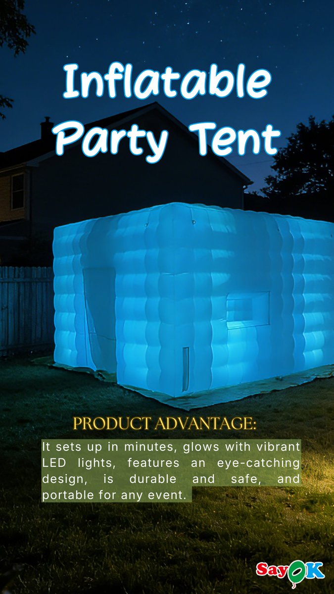 Say_ok01's tweet image. Fun nights with friends start here 🕺✨
Turn any backyard into a nightclub with our Inflatable Nightclub.

• Huge &amp;amp; Comfortable Interior
• Fast Setup, No Stress
• Perfect for Any Party Scene

🔥 DM us to get the party started!

#BackyardParty #EventSetup #eventplanners