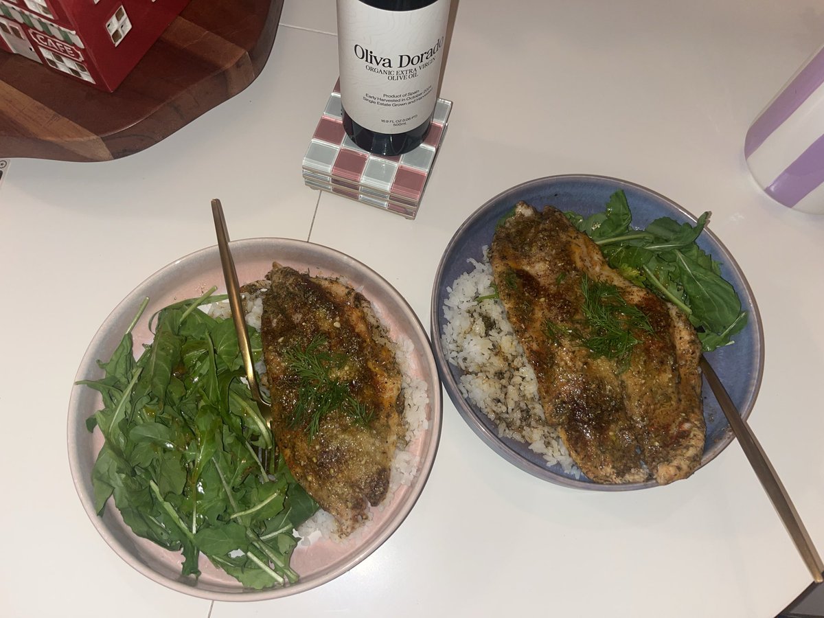 Lemon dill sole brah with oliva dorado to cap off the night