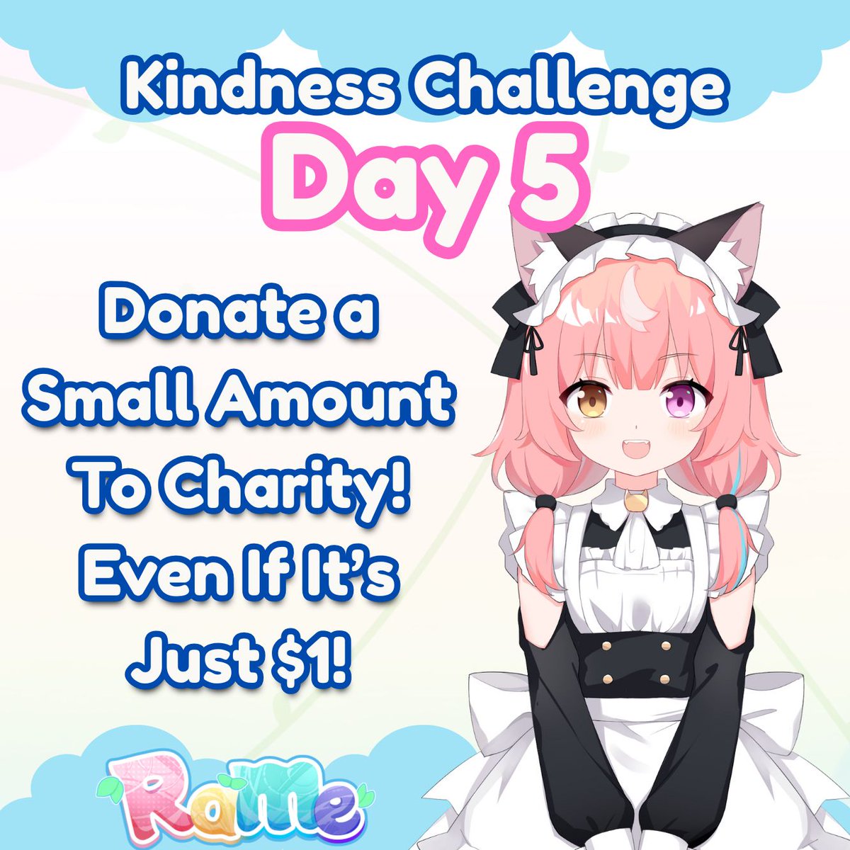 RaMe_VT's tweet photo. 🌈31 Day Kindness Challenge 🌈 

Day 5: Donate a small amount to charity, even if it’s just $1!

Every little bit counts ✨ 

#31DaysOfKindness https://t.co/rb90hIsxTf