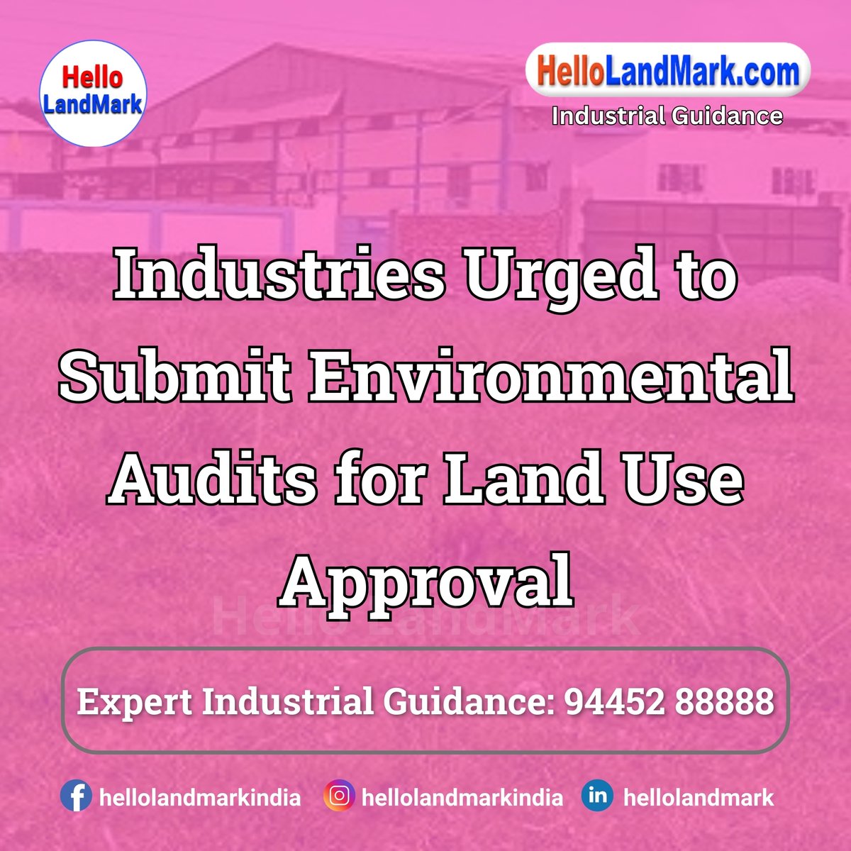 hellolandmark's tweet photo. Industries Urged to Submit Environmental Audits for Land Use Approval

If you would like more information, please visit the page.
https://t.co/UKCdeUdheR

#hellolandmark #environmentalaudits #landuseapproval #sustainabledevelopment #ecofriendlypractices #greenindustry https://t.co/JN8l0QU1HX