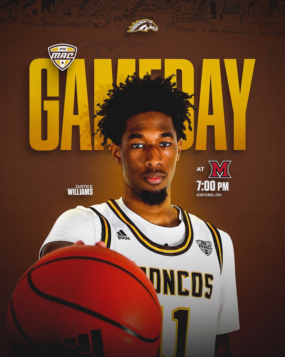 It's GAMEDAY!!! The Broncos are back on the road tonight to battle Miami!

🆚 Miami
⏰ 7 pm
📍 Oxford, Ohio
📺 buff.ly/JXbFQxs
📻 buff.ly/KLEM0TR
📊 buff.ly/f2l2nFD

#BroncosReign