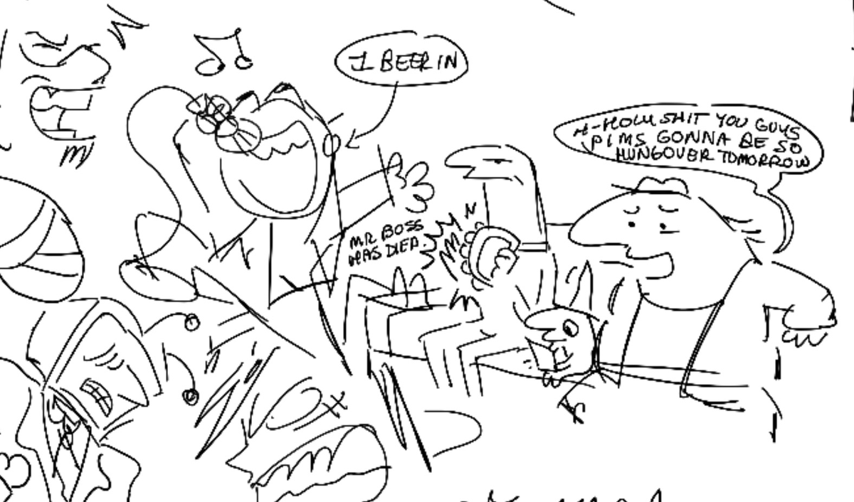smiling friends way too fun  to draw. I love shapes. I want pim to have a good day. 