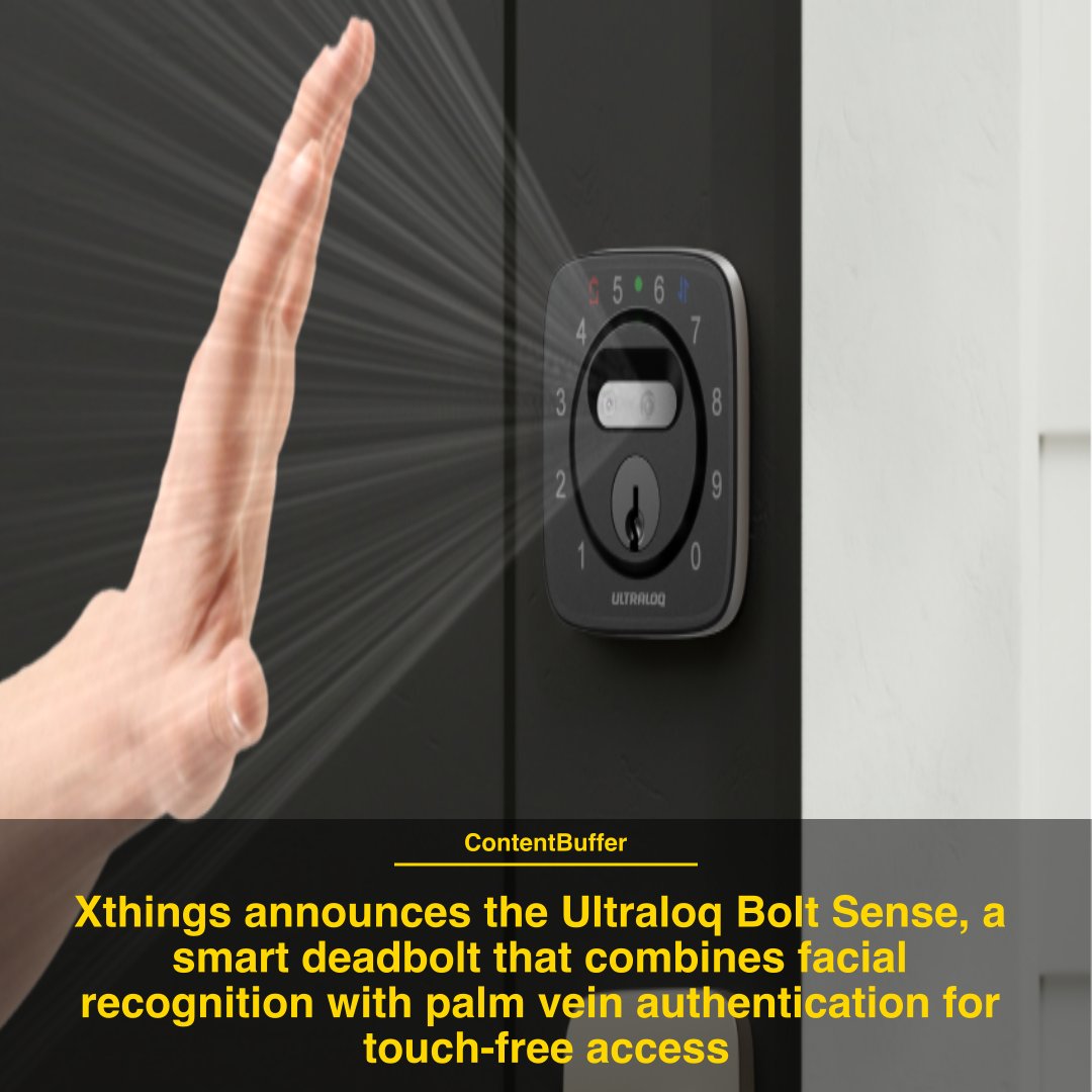 contentbuffer's tweet image. THE NEW ULTRALOQ SMART LOCK USES BOTH YOUR FACE AND YOUR PALM TO LET YOU IN #smartlocks #facerecognition #palmrecognition #viralreels #AI #engineer #viral #technology #tech #trending #engineering #viralvideos