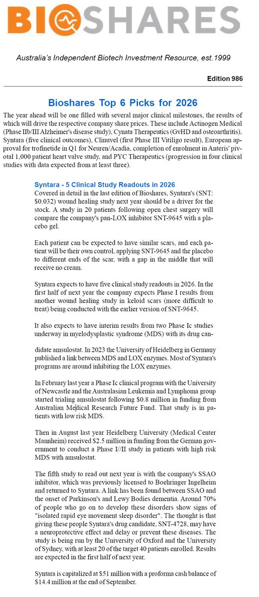 Syntara Limited tweet media