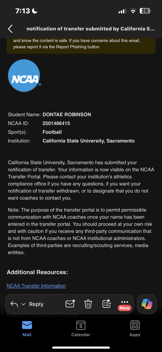 Dontaé Robinson 6’4 210 WR tweet media