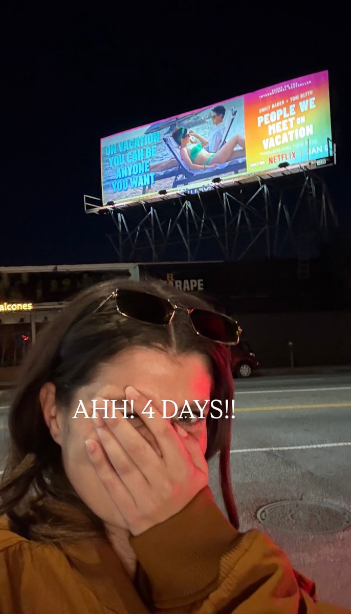 EMILY BADER WITH THE PEOPLE WE MEET ON VACATION BILLBOARD