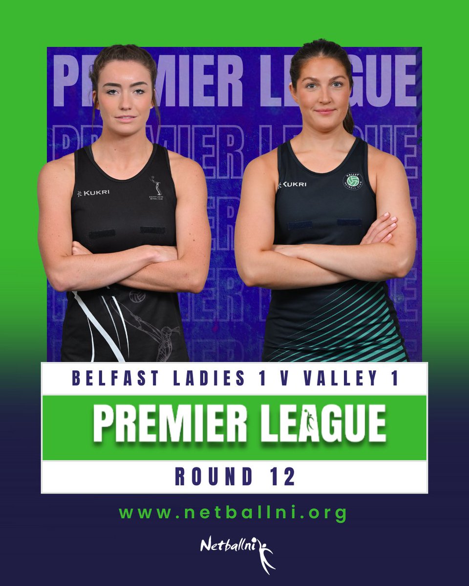 netballni's tweet photo. 💙💚 PREMIER LEAGUE ROUND 12 🏐

Another big night of Premier League action incoming as Round 12 takes centre stage with three competitive clashes across the league.

#NetballNI #StrongestTogether #PremierLeague 💙💚 https://t.co/QKTanps9ZZ