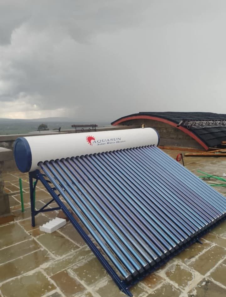 Heat up your life with our  solar water heaters and cool down your bills
Stock available:-
Non Pressurized
150l 
200l 
300l 
Pressurized
200l 
300l 
Don't 'shower' your money on temporary fixes. Invest in our SOLAR  WATER HEATER.
Contact on 0722966552 for details