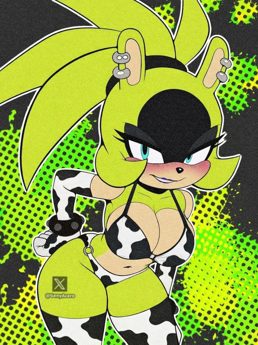 Dangerous look, impeccable style >:3
💚🐄🥛✨
#surgethetenrec 💚⚡

#SonicAU #SonicTheHedgehog #IDWSonic #sonicfanart