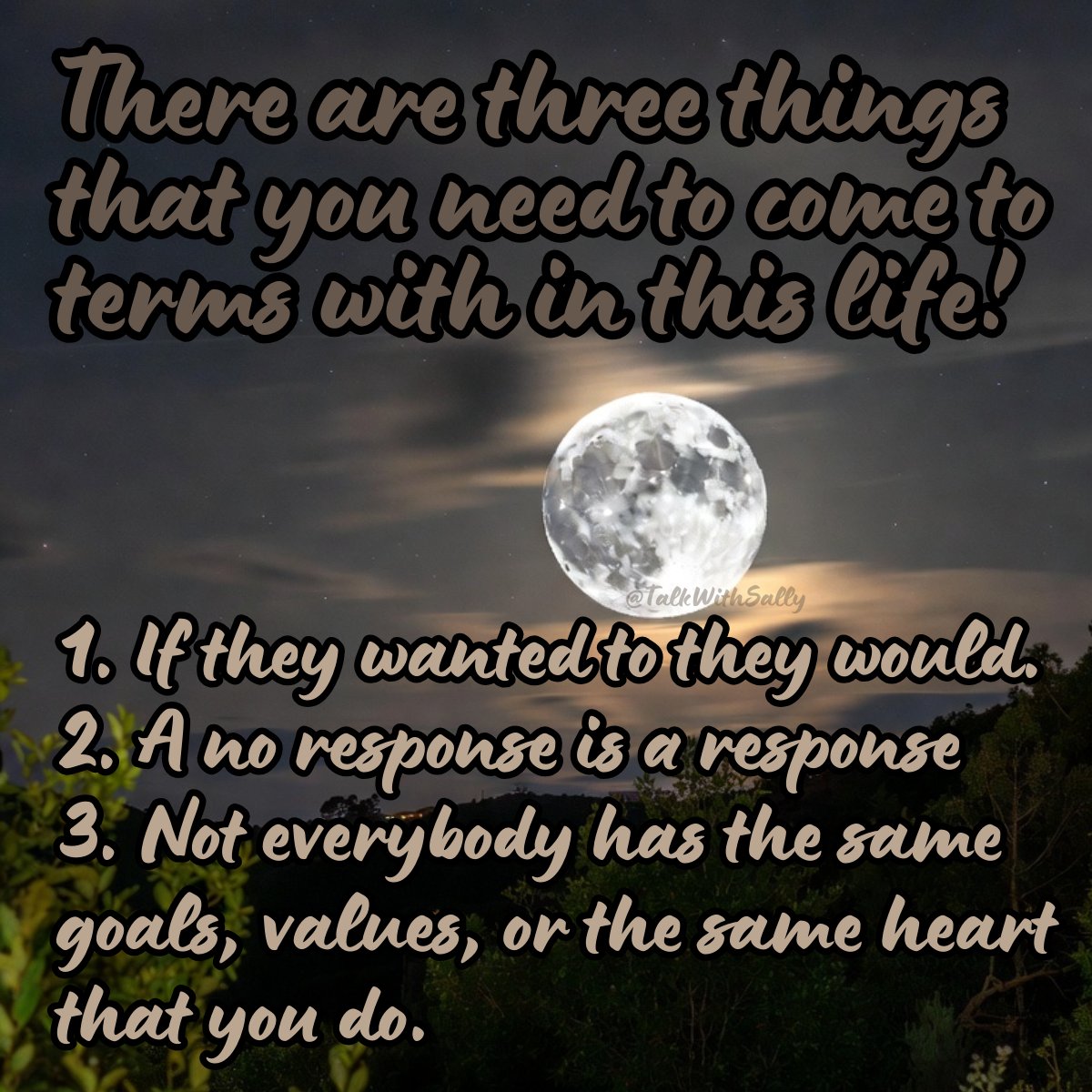 TalkWithSally's tweet image. Remember These 3 Things in life.  👇👇👇
also, Meatloaf is better with Ketchup!!!