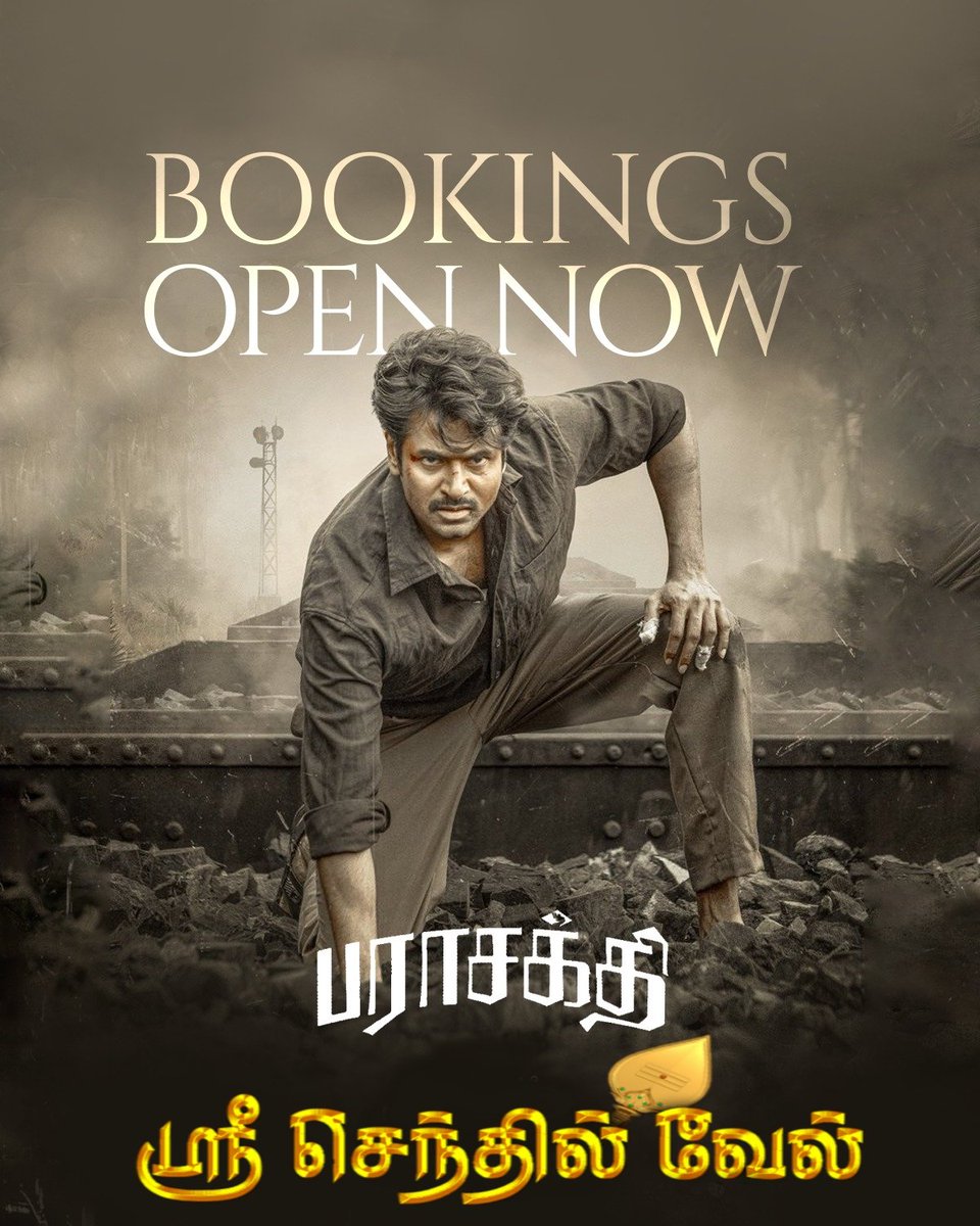 Sri_Senthilvel's tweet image. தீ பரவட்டும் 🔥💪

Bookings open now for #Parasakthi at @Sri_Senthilvel
 
🎟️ #ticketnew.com &amp;amp; Theatre Counter 

#Sivakarthikeyan #RaviMohan #Atharvaa #Sreeleela  #SudhaKongara #GVPrakashKumar #ParasakthiBookingsOpen
