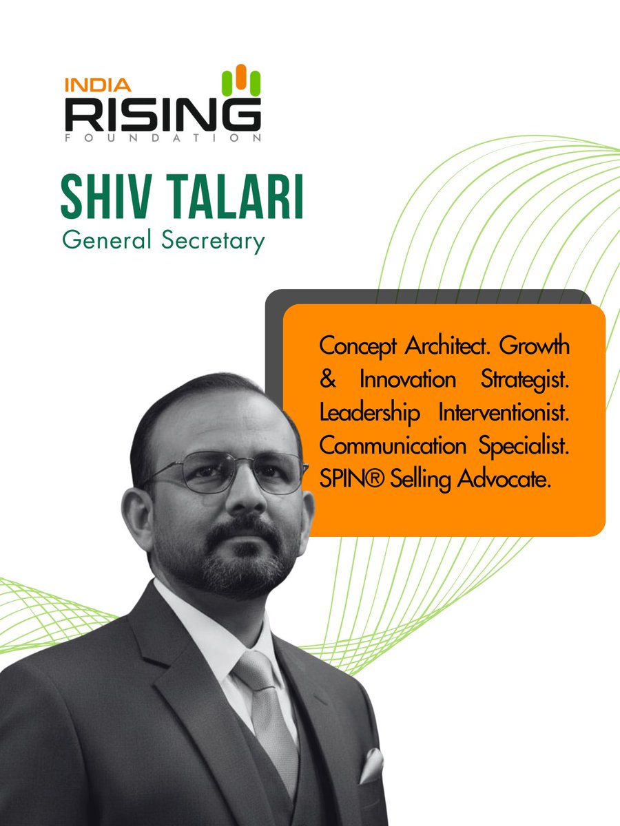 indrising_found's tweet photo. Shiv Talari shapes vision with structure and resolve. His leadership blends strategy, communication, and disciplined growth, turning ideas into direction and lasting impact ➡️ 

#ShivTalari #IndiaRisingFoundation #IndiaRising https://t.co/IQlsdIckUv