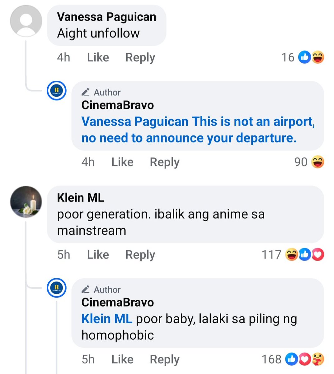 smvlsqz_'s tweet photo. Cinemabravo be like: 2026 na walang lugar dito ang mga homophobic https://t.co/m3uN101EQj
