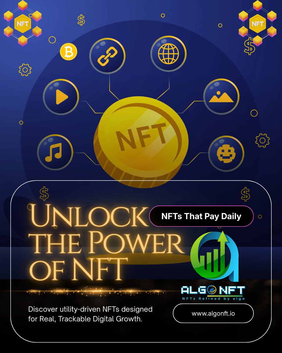algonftsocial's tweet photo. 🔓 Unlock the Power of NFTs
💰 NFTs That Pay Daily
📈 Real, Trackable Digital Growth

AlgoNFT is redefining NFT utility — from ownership to earning assets.
🌐 Blockchain-backed
💎 Utility-driven
🚀 Growth-focused
👉 https://t.co/qi51ZjbpgN
#AlgoNFT #NFTUtility #DailyIncome #Web3 https://t.co/LHQfV9uWFe