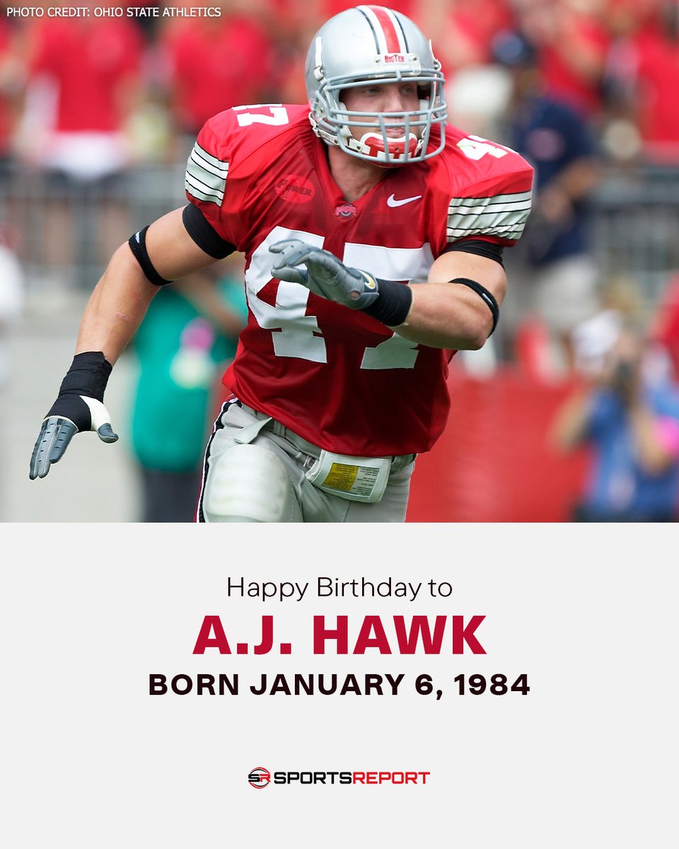 SRBuckeyes's tweet photo. Happy Birthday to Buckeyes great, A.J. Hawk! https://t.co/VVUgrj9J92