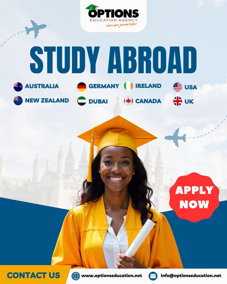 Ready to take your education global and unlock an international career? 

Applications for 2026 are now open!

📞 Call us today to get started: Nairobi: 0724 333 222 | Eldoret: 0702 888 333 | Nakuru: 0794 668 762 | Nyeri: 0703 462 994 | Uganda: +256 756 102 504

#studyabroad