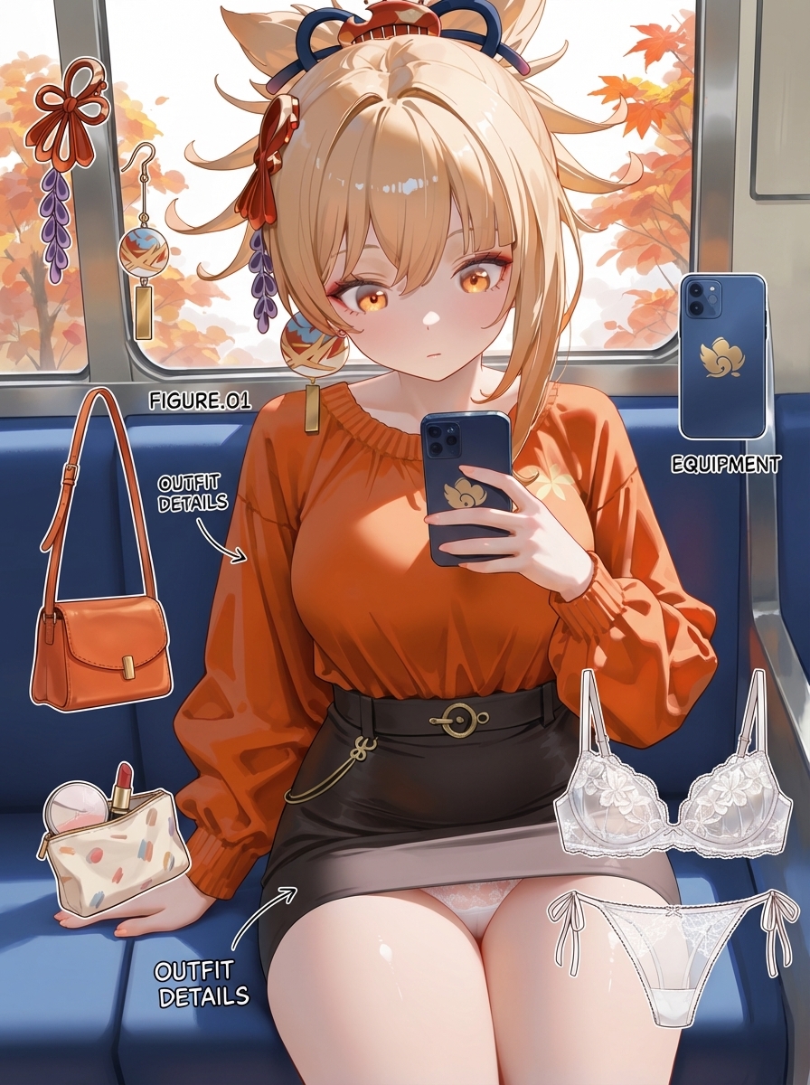 宵宮の持ち物検査🍁/ Yoimiya's bag check
SFW Illustarion