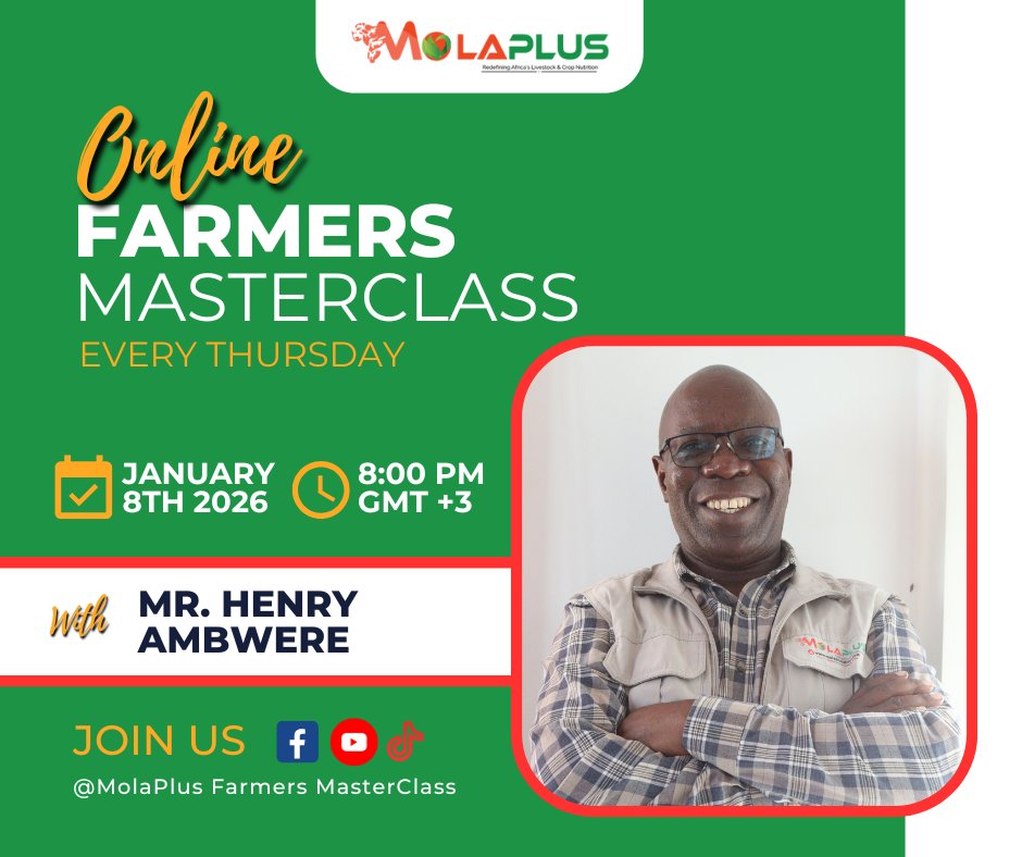 Join us this Thursday evening from 8pm-9pm as we begin our first lesson on “Managing an In calf Heifer”.

Share widely with as many as possible and let’s embark on a journey of learning and doing farming right.

For inquiries, contact us on 0722 656142 or +254724968847.
