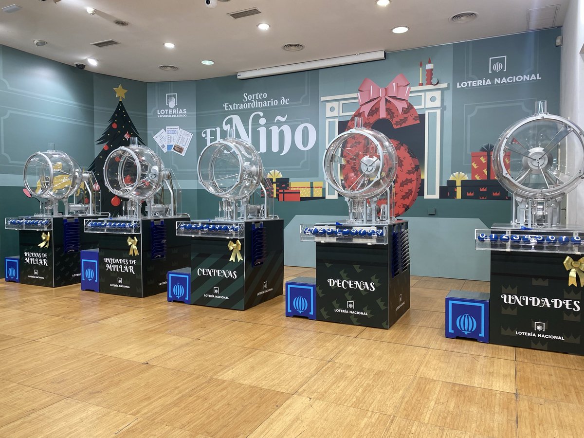 Todo listo para el Sorteo Extraordinario de El Niño. A partir de las 12:00 repartirá 770 millones de euros en premios. ¡Suerte! #SorteoNiño #LoteríaNiño