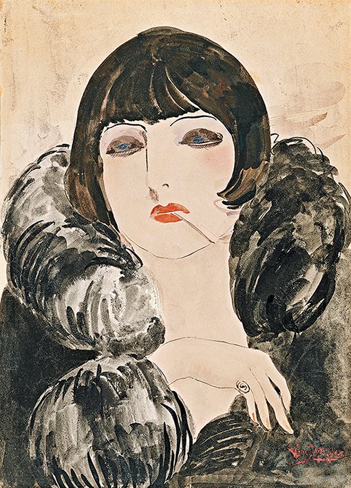 モイズ・キスリング『モンパルナスのキキ』1922-1924年頃 ティッセン