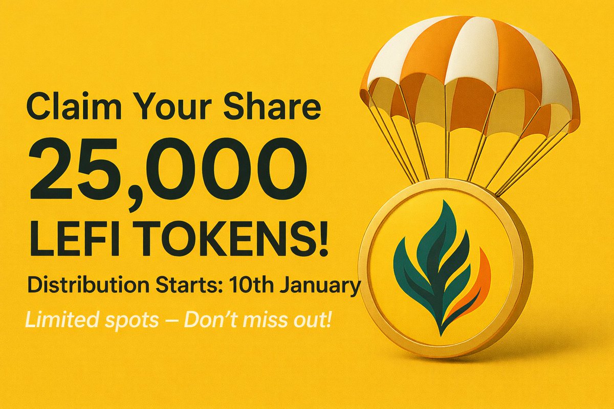 lefixsol's tweet image. Claim 25,000 - $LEFI airdrop for first 5500 🔥 

$LEFI will list January 10th at 14:00 UTC UTC on #Binance  #Bybit #OKX #Bitget #Mexc #Upbit #Kucoin #BNB   

✅Follow @lefixsol 
✅RT + Like
✅Comments $SOL address

Distribution Starts january 10th ⏳