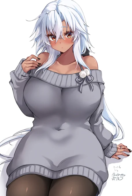 武蔵しゃんふわふわニット可愛いね～( ˘ω˘ )