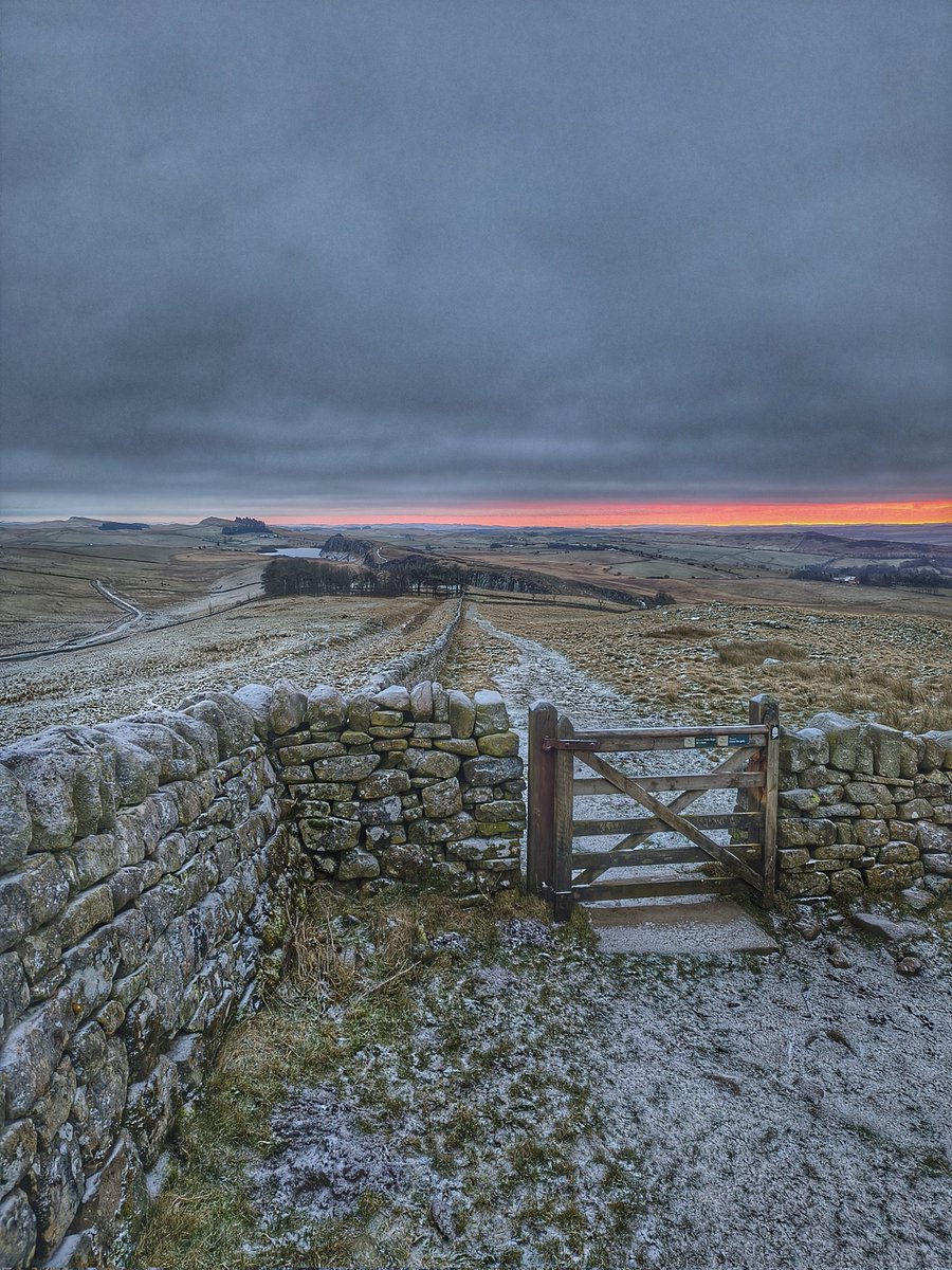 Early doors coming down from the Trig-point at Whinshild Crags on #hadrianswalk #nationaltrail in the <a href="/NlandNP/">N'land National Park</a>