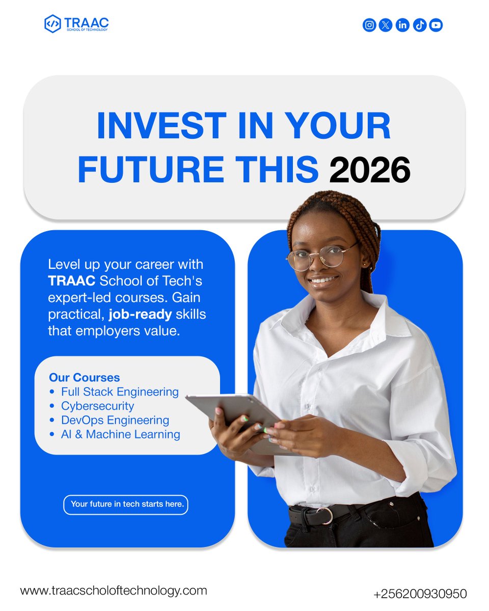 2026 has come whether you were prepared or not .Pause for a moment and ask yourself: Will your skills still be relevant? Will your income still be growing?You don’t wake up in 2026 successful. You build that version of yourself today.
 Join the next cohort at TRAAC School of