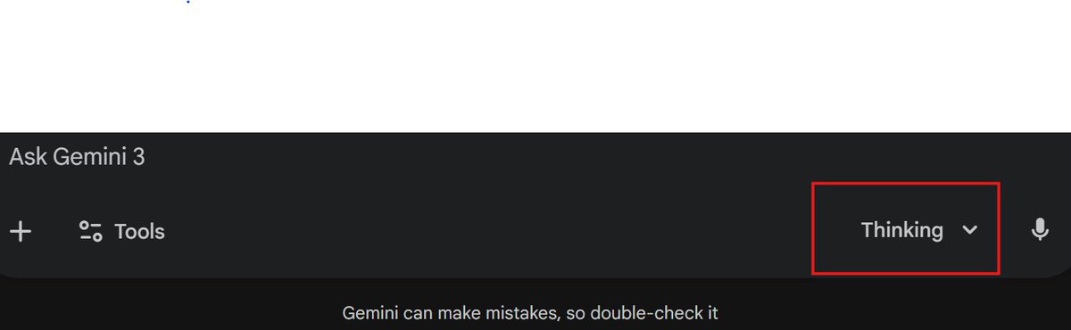 .<a href="/GeminiApp/">Google Gemini</a> - Suggestion to think of a better name instead of "Thinking" for the model version being used. "Thinking" can make it feel like the app is in a loading state and some background process is on. "Thinking" feels odd one out amongst "Fast" and "Pro".