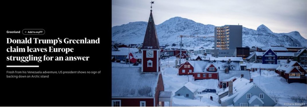 Europe discovers that NATO expansion is an actual threat. 🤣🤣🤣

Stephen Miller: “We’re the power of NATO and we need Greenland”