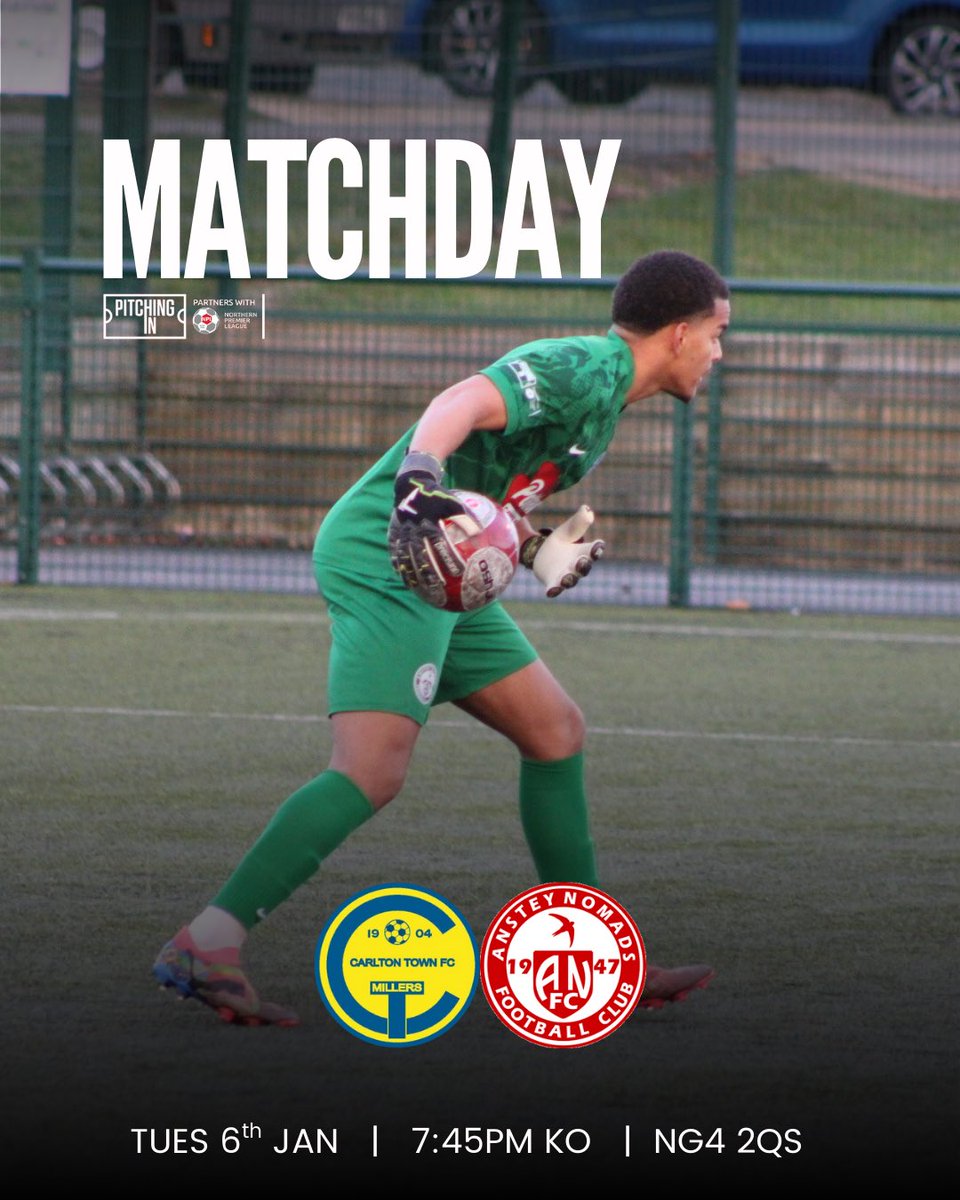 MATCHDAY! 

We return to NPL action tonight as we make the trip to Carlton Town 

#UpTheNomads