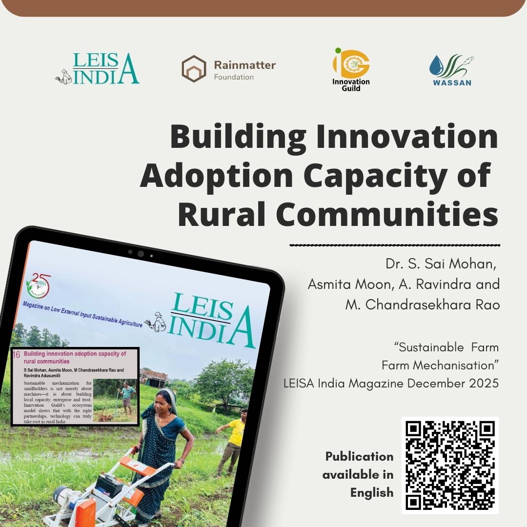 WASSANIndia's tweet photo. Thrilled to share that our article “Building Innovation Adoption Capacity of Rural Communities” from the Innovation Guild is published in @LEISA India (Dec 2025, p.16)! 🌱

📖 Read here: https://t.co/Zo1m2eyOGq https://t.co/7TrF73Qi4s