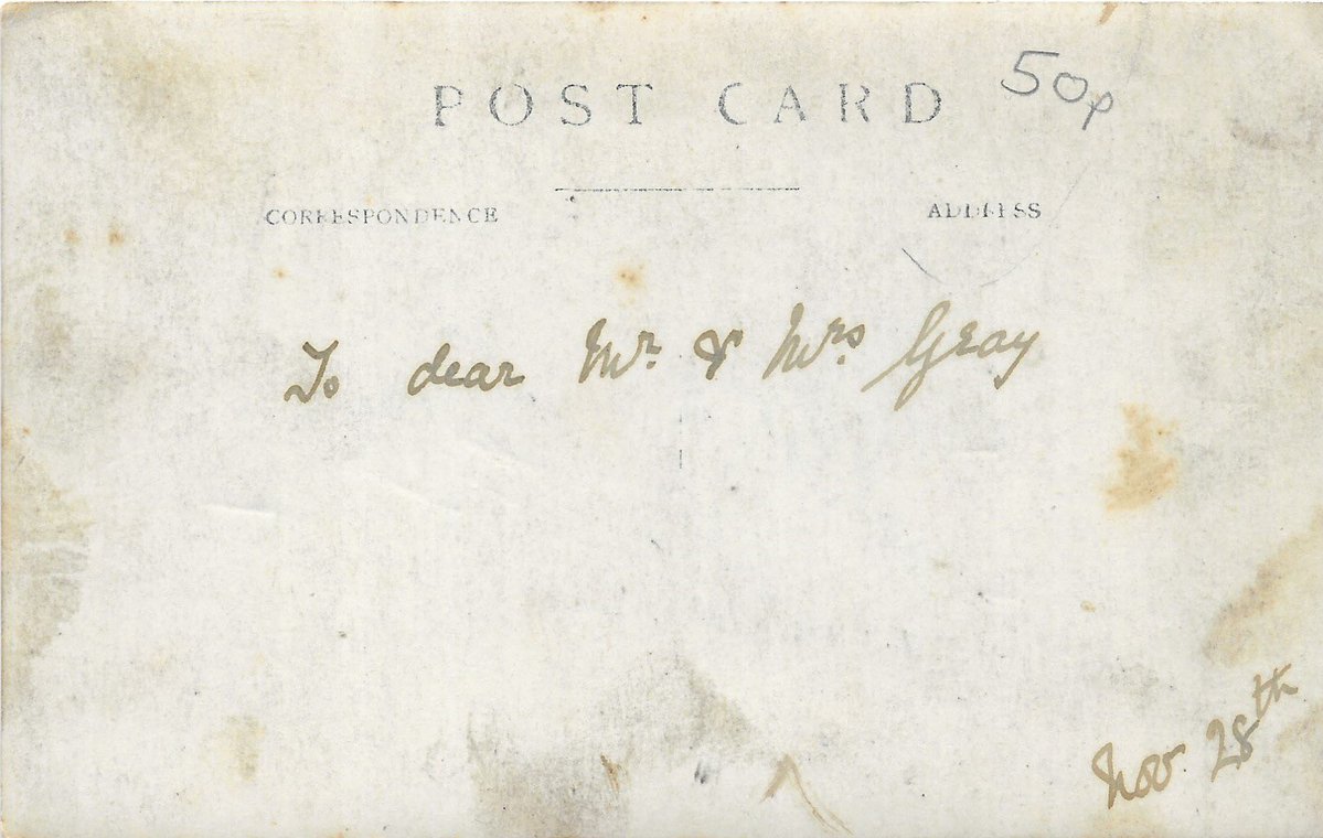 💒👒A super 1920’s #Wedding #OldPostcard Gift from a friend😊👒Another great assortment of #Hats 👒 They’re all wrapped up as it was taken on November 28th! 
PC Sent to dear Mr &amp; Mrs Gray. 
Do you recognise anyone? #FamilyHistory #OldPhotos 💒👒