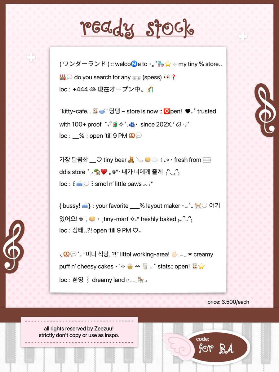 totebgae's tweet image. help rt? thank you so muchiee ⭑.ᐟ.ᐟ

꒰ ⭐️💭 ꒱ :: ‘emlo, earthlings! ✧˖°. aku punya 5 wording bio + loc untuk BA only 3.500/ea that you can bought right away 🚌 ᯓ♡ྀི kindly check ALT for more details &amp;amp;&amp;amp; don’t forget to @ me after dm! ˙ᵕ˙ 

#zonauang