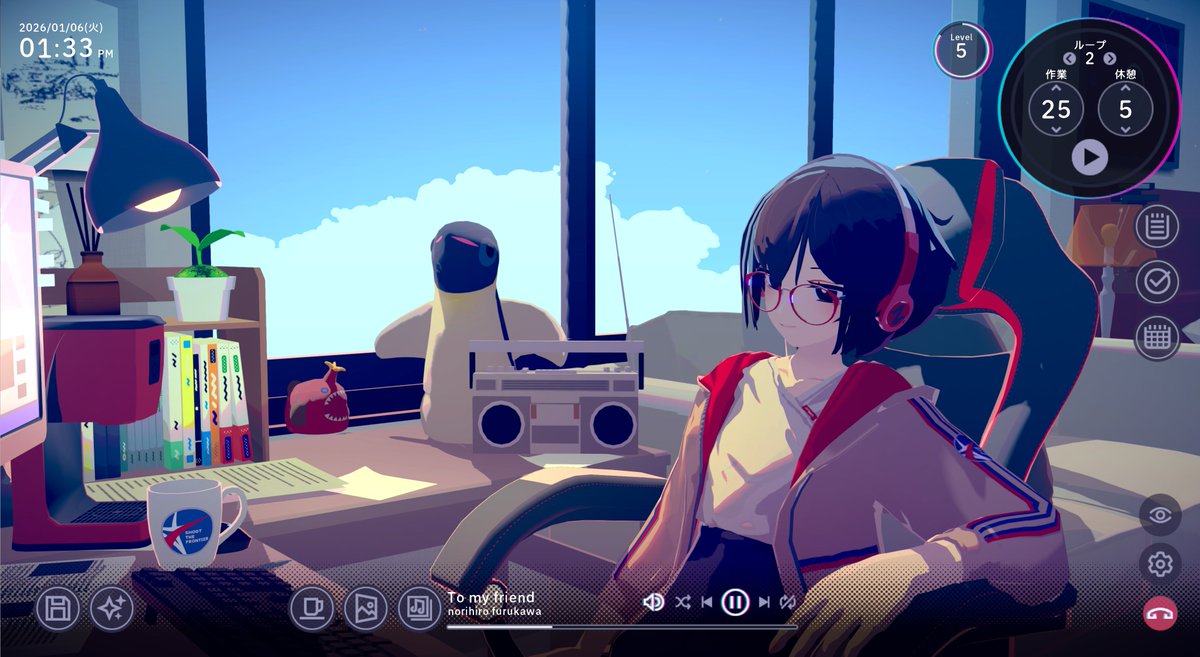 lime_'s tweet image. 結局Steamセール期間中に買ったのはこれだけ
ポモドーロタイマーと良いBGMだけでも価値あると思う

Chill with You : Lo-Fi Story
store.steampowered.com/app/3548580/Ch…