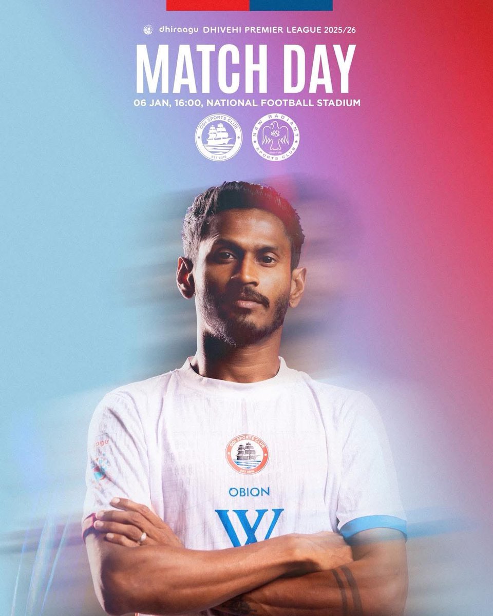 Anchors up, Sails high &amp; Ready.

Odi Sports Club vs New Radiant 

🗓️ 06 Jan

🕓 16:00 

🏟️ National Football Stadium