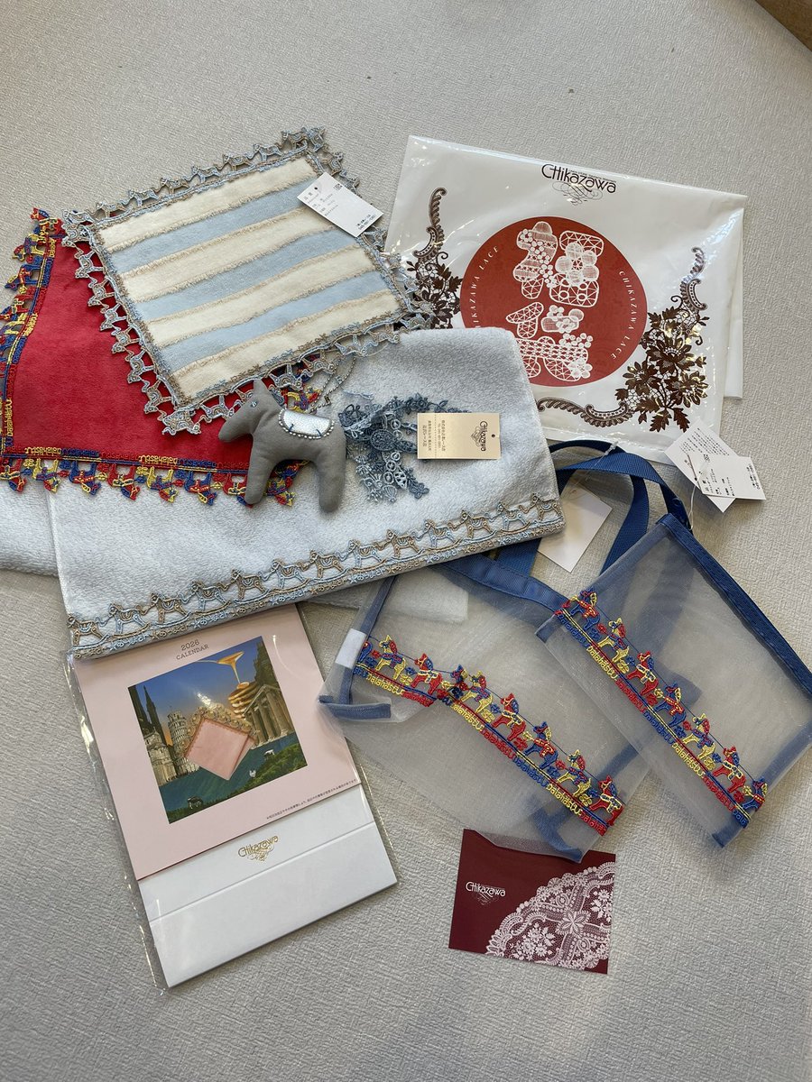 近沢レース 2026 午年 馬 福袋 7点セット (ハンカチ ブルー) | フリマ